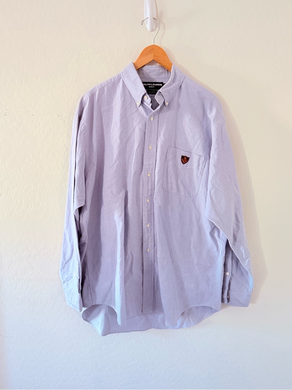 Ralph Lauren Golf Tylden Oxford Button-Down Shirt Light Blue Large